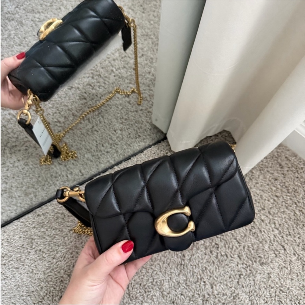Final price NWT Coach Quilted Tabby Wristlet Crossbody Bag with Gold Chain